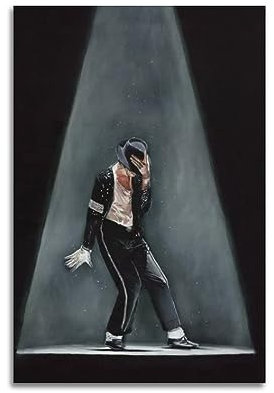 VZRSQZK Sänger-Poster Michael Jackson, dekoratives Gemälde, Leinwand-Wandposter und Kunstdruck, modernes Familienschlafzimmer-Dekor-Poster, 20 x 30 cm