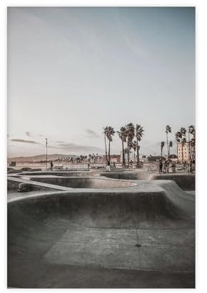 EMIGOS Buntes Poster mit Stadtbild, Skate-Park, Leinwand-Poster, Schlafzimmer, Dekoration, Sport, Landschaft, Büro, Raumdekoration, Geschenk, ungerahmt, 30 x 45 cm