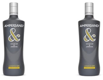Ginebra premium Ampersand London Dry Gin - 1 botella de 70 cl (Paquete de 2)