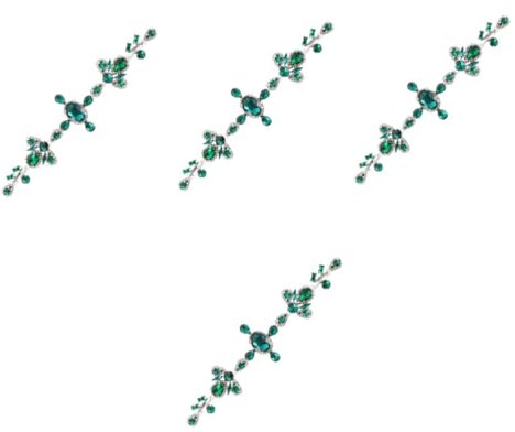 TEHAUX 4pezzi Decorazione Strass per Scarpe e Abbigliamento Applicazioni Glitter per Progetti Fai da Te Accessori Facile da Applicare con Colla o Cucitura Design Elegante e