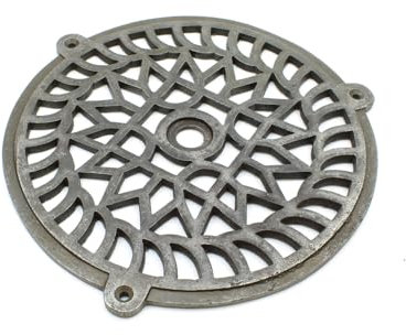 Oakcrafts - Antique Cast Iron Round Tabs Air Vent Extraction Cover - 200mm