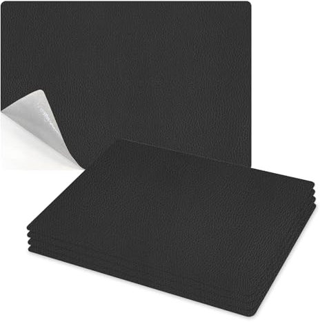 ROMOLY Tessuto Adesivo - Set da 5 Pezzi di Pelle Autoadesiva di Alta qualità per Riparazione di Stoffa e Tessuto - [20x30 cm] Adatto per Divano, Seggiolino Auto, Tappezzeria e Mobili