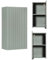 Lomadox Badezimmer Hängeschrank 30cm, grün, gerillte Front, grifflos