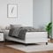 CIADAZ Boxspringbett mit Matratze, Bettgestell, Lattenrost, Bettgestell, Jugendzimmer, Kunstleder, Weiß, 90 x 190 cm