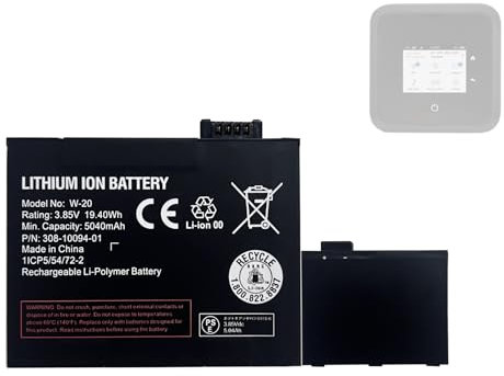 HIGHAKKU Replacement Battery W-20 Compatible with Net-Gear MHBTRM5 MHBTRM5-10000S M5 MR5100 Nighthawk M6 MR6110 M6 Pro 5G MR6500 Mobile Hotspot Router P/N 308-10094-01