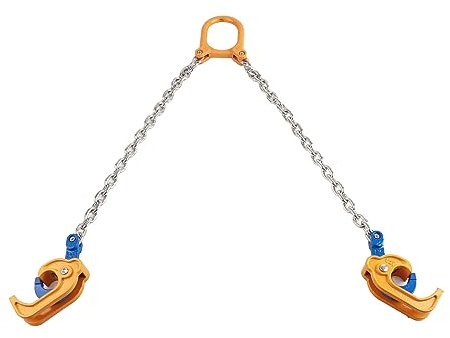 BORDSTRACT Drum Chain Lifter | 0.5T Auto Lock 2-Hook, 1pc | Alloy Steel | For Industrial Barrel Handling | Automatic Safety Locking Hooks | Warehouse Hoist Lifting Gear | Heavy Duty Drum Sling