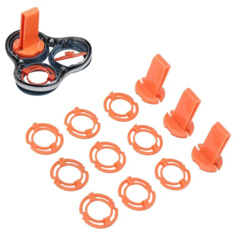 12 Stück Rasierkopf-Haltescheiben & Klingenhalter (Nylon) - Kompatibel mit Philips S9000/S8000/S7000/RQ12 Series, Für S7370/S8860/S9031/SW9700 | Ersatzzubehör für Philips Scherkopf Serie 9000/8000