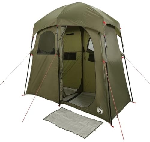 vidaXL Tente de Douche 2 Personnes Vert Olive imperméable, Tente, Tente de Jardin, abri d'extérieur, Tente de Camping, abri de Camping, abri de Jardin