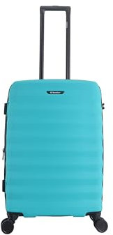 SAXOLINE Reisekoffer, mittelgroß, erweiterbar, Kollektion Flow, Maße: 67 x 47 x 25 cm, Fassungsvermögen: 61 l, Gewicht: 4 kg, türkis, Modisch