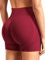 ZAAYO Damen Workout Shorts 3.6 Scrunch Shorts Nahtlose Booty Hoch Taille Butt Lifting Gym Yoga Biker Short Weinrot XS