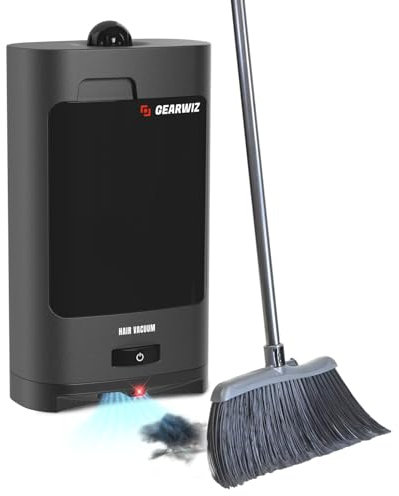 Gearwiz Recogedor automático de vacío sin contacto de 1400 W, sensor de movimiento, manos libres, recogedor eléctrico para suciedad y desechos de pelo de mascotas, solución de limpieza potente y