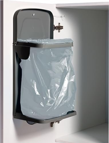 Generico Poubelle de porte avec couvercle à ouverture de levage.
