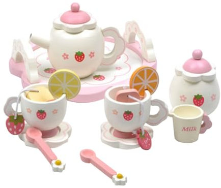 ibasenice Giocattolo Teiera Giocattoli Set Da Gioco Per Tazze Da Tè Bambù