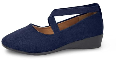 Sunnyuk Damen Ballerinas Elegant Sportlich Weite H Balerinaschuhe Ballerina Schuhe Bequem Flache Sommerschuhe Gymnastikschuhe Riemchenballerina Trachtenschuhe Mittelalter