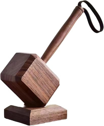Holz Bieröffner Hammer mit eingebautem Magnet - Dekorativer Retro Getränkeöffner für Hausbar und Küche, für Bierliebhaber
