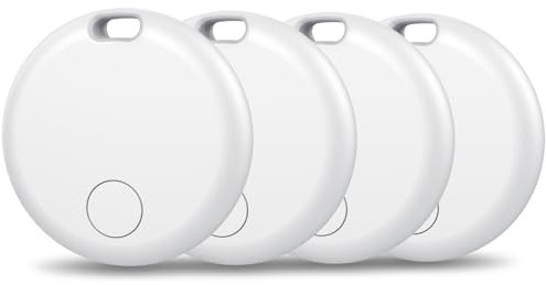 Air Tracker Tags Bluetooth Item Finder-4Pack，Compatible with Apple Find My APP (iOS Only) Replaceable Battery, IP67 Waterproof, Suitable for Luggage, Bags, Wallets, Backpacks, Keys Tracking Tag