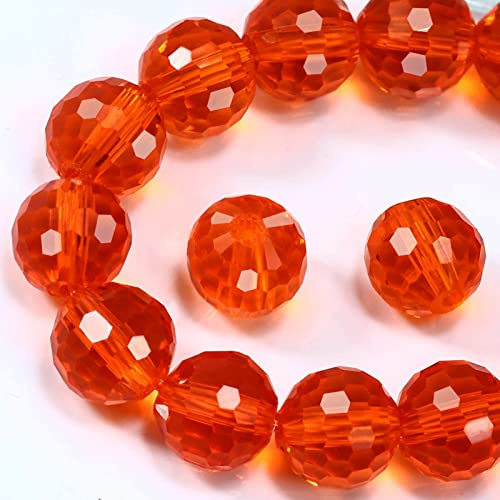 100 perline sfaccettate in vetro di giacinto da 8 mm, distanziatori per la creazione di gioielli, artigianato, bracciali, campanelli a vento, acchiappasole, pietre preziose sfuse