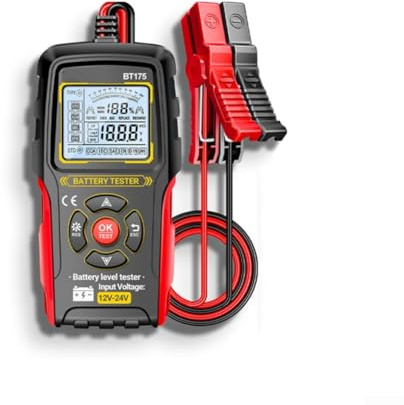 Digitales Multimeter für Autobatterietester mit Sprachansage zur Messung von Innenwiderstand, Spannung und Entladungsrate von 12 V/24 V Säurebatterien