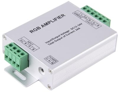 Amplificateur répéteur de bande lumineuse RVB Amplificateur de puissance LED Amplificateur de synchronisation de signal RVB Variateur LED(RGB/12A)