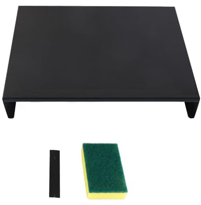Couvercle de plaque de cuisson en acier inoxydable noir pour cuisinière à gaz, planche de protection antidérapante pour plaque de cuisson de cuisinière à gaz, couvercle résistant à (30 X 40 X 7 X 1