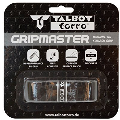 Talbot-Torro Griffband Gripmaster, selbstklebendes Basis Griffband aus Hi-Performance PU, für Badminton und Squash, 90 x 2,5 cm, Stärke 1,8mm, im Einzelblister, 449060