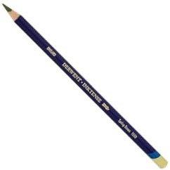 Derwent Inktense Permanent Watercolour Single Pencil, Spring Green (1550), 4mm Premium Core Strength, Water-Soluble, Ideal for Drawing, Colouring & Painting on Paper & Fabric, Professional Quality (2301886)