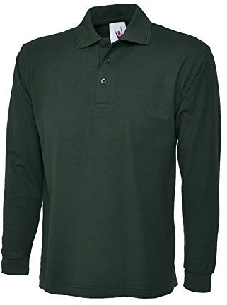 Longsleeve Poloshirt - Bottle Green - 4XL