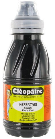 Cléopâtre - Peinture Gouache Néfertari Premium - Noir - Flacon 250 ml