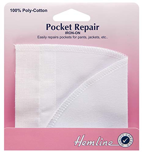 Sew-on pocket repair patch pocket pocket lining 100% polycotton (iron-on patching)