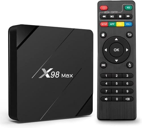 Puersit Android TV Box, X96Mini Aggiornamento a X98Max TV Box WiFI 2GB RAM 8GB ROM Allwinner H313, Android Box 10.0 Supports 4K HD con Chipset Quad-core