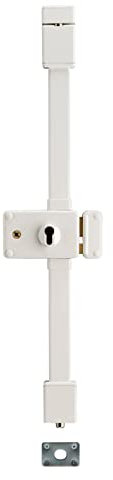 THIRARD - Boitier de serrure en applique Horga à fouillot pour porte d'entrée, droite, 3 pts, axe 55mm, blanc