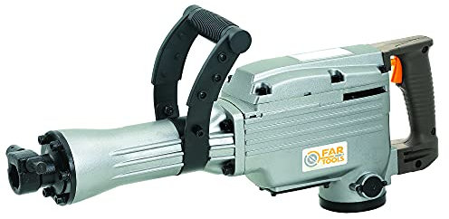 Fartools ONE - Martello demolitore/morsetto, 1500 W, 40 J, punta esagonale 30 mm, forato 1400 cps/min, manico ausiliario, valigetta in metallo + 2 scalpelli