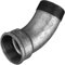 GEWINDE FITTING aus TEMPERGUSS verzinkt > Nr.40 Bogen 45 Grad IG(Rp) x AG(R) > 3/8 bis 4 Zoll WUNSCHGRÖSSE einfach selbst wählen >>> 1/2 Zoll