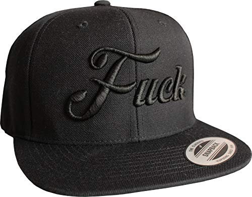 Cap Flexfit Snapback : Fuck - Kappe Herren & Damen (Schwarz) (One Size)