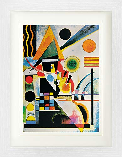 1art1 Wassily Kandinsky Poster Balancement, 1925 Gerahmtes Bild Mit Edlem Passepartout | Wand-Bilder | Im Bilderrahmen 40x30 cm