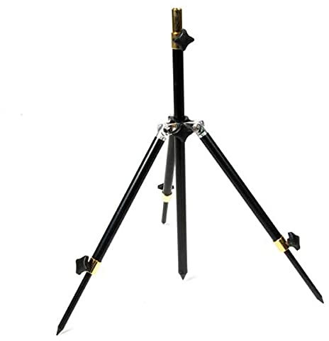 X2 Aluminium Dreibeinstütze - Verstellbar 30-60cm - Angelzubehör - Feedersupport & Rutenhalter - Geeignet für jeden Untergrund - Kompakt faltbar - Inklusive 3/8 BSF Gewinde