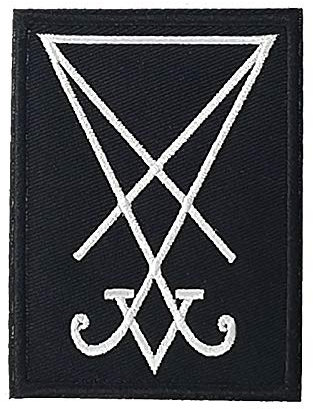 Cute-Patch Bestickter Aufnäher zum Aufbügeln, Motiv: Siegel von Luzifer, Okkultismus, Morgen, Stern