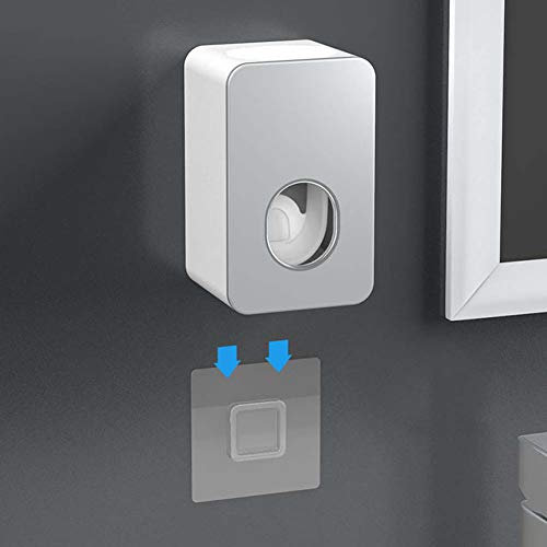 VICKSONGS 2 STK Zahnpastaspender Automatisch [Wandmontage/Spurlose Installation/Wasserdicht] Zahnpasta Halter Adaptiver Thread