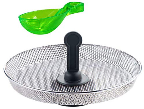 SPARES2GO Plateau de friteuse avec grille de cuisson et cuillère de service compatible avec Tefal FZ70, AL80, GH80 Series Compatible avec Actifry 1 kg 1,2 kg