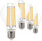 SUNSEED 4x Glühfaden LED classic Lampe E27 13W ersetzt 115W Warmweiß 2700K
