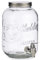 TIENDA EURASIA® Dispensador de Agua/Bebidas con Grifo - Recipiente de Cristal y Dosificador Metálico - 3800 ML (Plata, Sin Soporte - 16,5 x 26 x 16,5 cm)