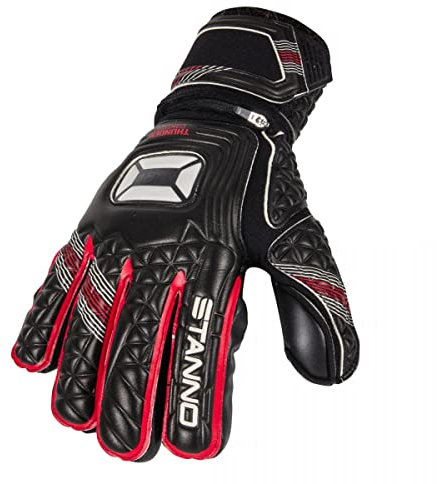 Stanno Torwarthandschuhe - Thunder V - Zuverlässiger Griff - Handschuhe für Den Ehrgeizigen Keeper - Perfekte Passform - Schwarz - Größe 8
