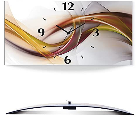 ARTLAND lautlos 60x30 cm Rechteckig Abstrakte Bilder Kunst Abstrakt Design Orange U1UO