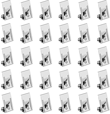 100 Stück 3D Drucker Heißbett Glasplattform klammern Befestigung Halter, 26mm x 14mm Bild Fotorahmen Metall Feder drehen Clip Hänger Spiegelhalterung Bildaufhänger 3D Drucker Glasbett Clips für Rahmen