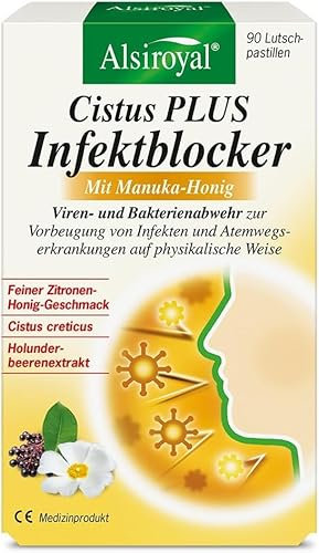 Cistus PLUS Infektblocker mit Manuka-Honig (90 Stk.) – Unterstützt das Immunsystem mit 300 mg Polyphenole - mit Cistus Creticus & Holunder, fruchtiger Geschmack - für Erwachsene & Kinder ab 6 Jahren