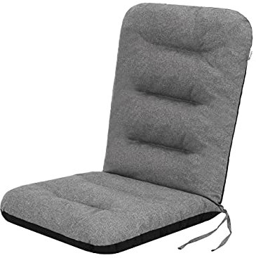 PillowPrim Sitzkissen für Gartenstühle – Palettenkissen – Für Outdoorfans & Gartenfreunde – Bequemer Sitzkomfort – Robust, Graphit Ökoleinen, 48x48x72 cm