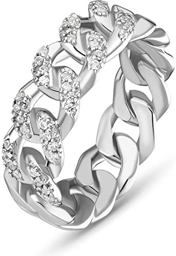 JETTE Damen-Damenring 925er Silber 40 Zirkonia 55 Silber 32018214