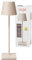 SIGOR Nuindie - Dimmbare LED Akku-Tischlampe Indoor & Outdoor, IP54 spritzwassergeschützt, Höhe 38 cm, aufladbar mit Easy Connect, 12 h Leuchtdauer, dünenbeige