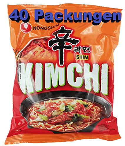 rumarkt Kimchi Instant Nudeln 40er Pack (40 x 120g) Instantgericht Instantnudeln