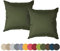 chilly pilley® Kissen Wasserfest Gartenstuhl Dekokissen Indoor Outdoor Gartenkissen Lounge Dekoratives Sitzkissen Rückenkissen viele Farben (dunkelgrün 2 er Set 40x40)